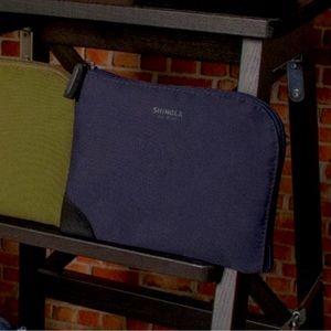 Shinola Detroit +American Airlines Limited Edition Blue Canvas Zipper Pouch NWOT